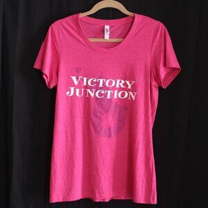 Victory Junction Graphic T-Shirt Women's Vibrant Pink NEW